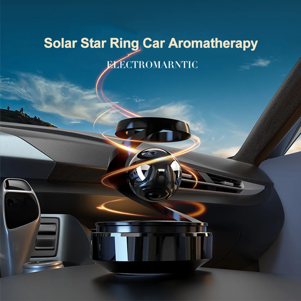 Solar Car Air Freshener Supplies Rotation Ornaments Flavoring Perfume Deodorant Diffuser Automobiles Interiors Accessories