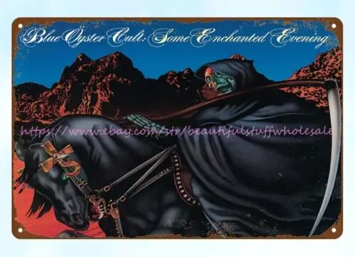 office wall decor BLUE OYSTER CULT Some Enchanted Evening metal tin sign