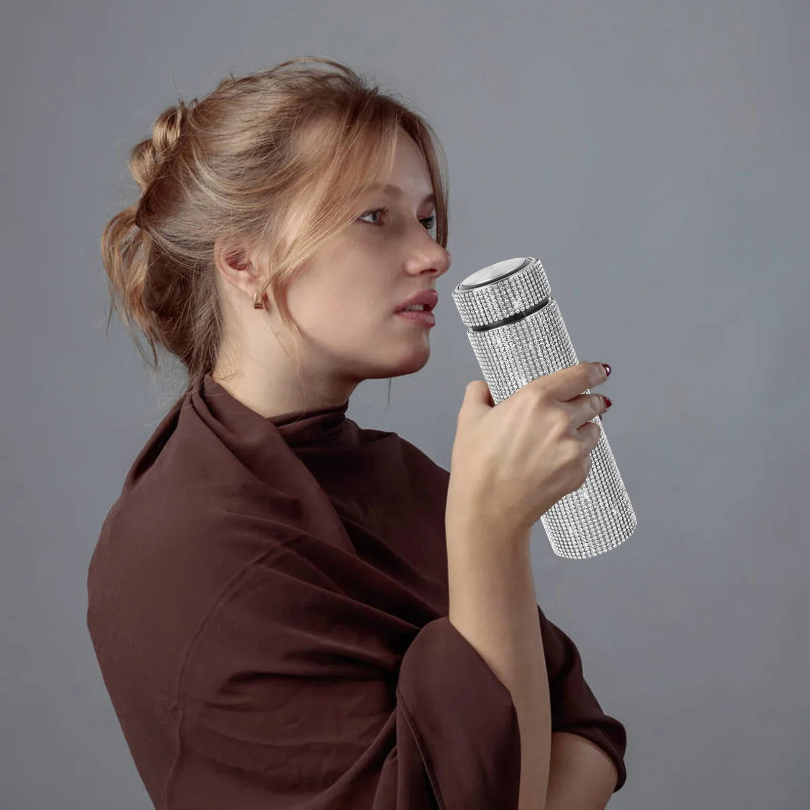 Bouteilles Thermos en acier inoxydable de 500ml, flacons sous vide, diamant scintillant, bouteille d'eau, tasse isolée, cadeau de voyage pour filles