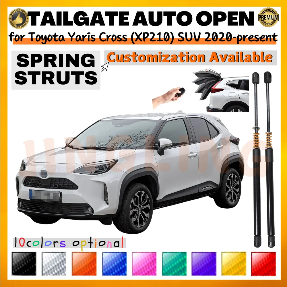 

Qty(2) Trunk Struts with Spring for Toyota Yaris Cross (XP210) SUV 2020-present Rear Tailgate Boot Lift Supports Shock Absorbers