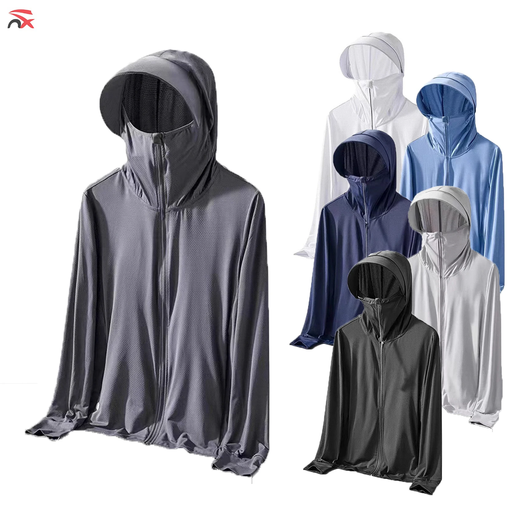 Custom Anti-UV  Ice Silk Sunscreen Jacket Sun protection Clothing Loose Lightweight Quick-dry UV-Protected Jacket