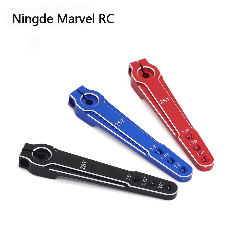 1 Pcs Aluminum 1.5 Inch 1.75 Inch 2.0 Inch 25T Extended Steering Servo Arm Horn M3 3 Holes for RC Car SCX10 Aircraft Parts