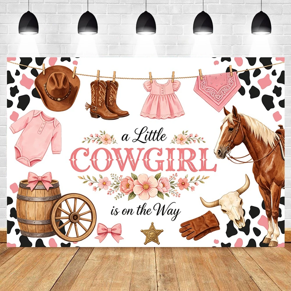 Cowboy or Cowgirl Gender Reveal Party Decor Backdrop Western Baby Shower Party Decor Photography Background Banner Photo Studio