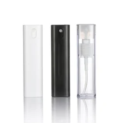 3 x 10ml Refillable Square Plastic Disinfectant Mist Sprayer Bottle 10cc 1/3oz White Black Clear Perfume Atomizer Container