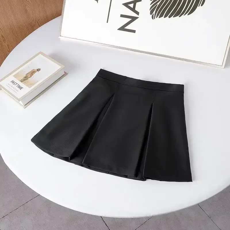 Women's 2023 Chic Fashion Explosions Joker Pleated Mini Skirt Retro High Waist Zipper Female Overskirt Mujer