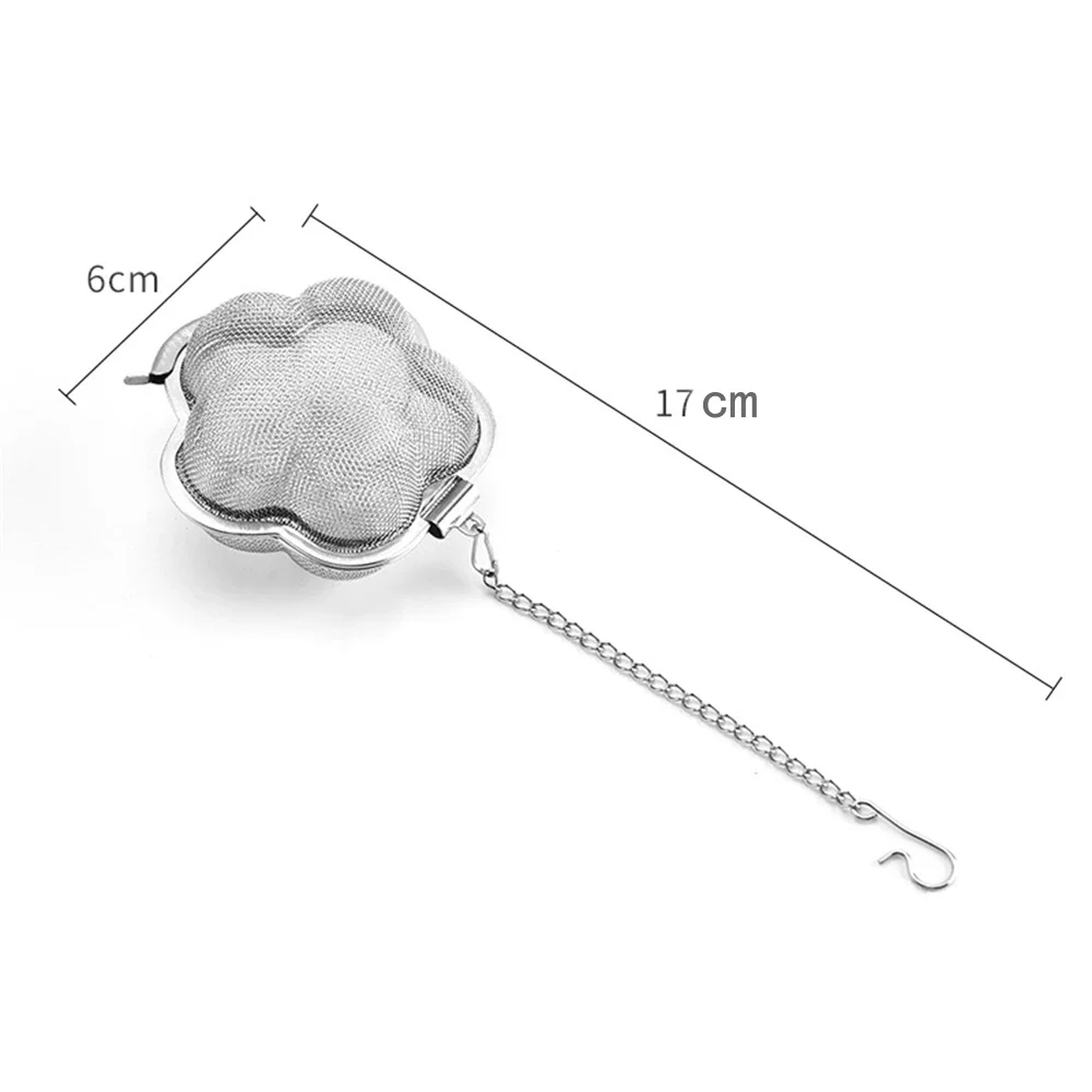 10pcs Flower Shape Reusable Stainless Steel Fine Mesh Tea Infuser Ball for Loose Leaf Tea Straine