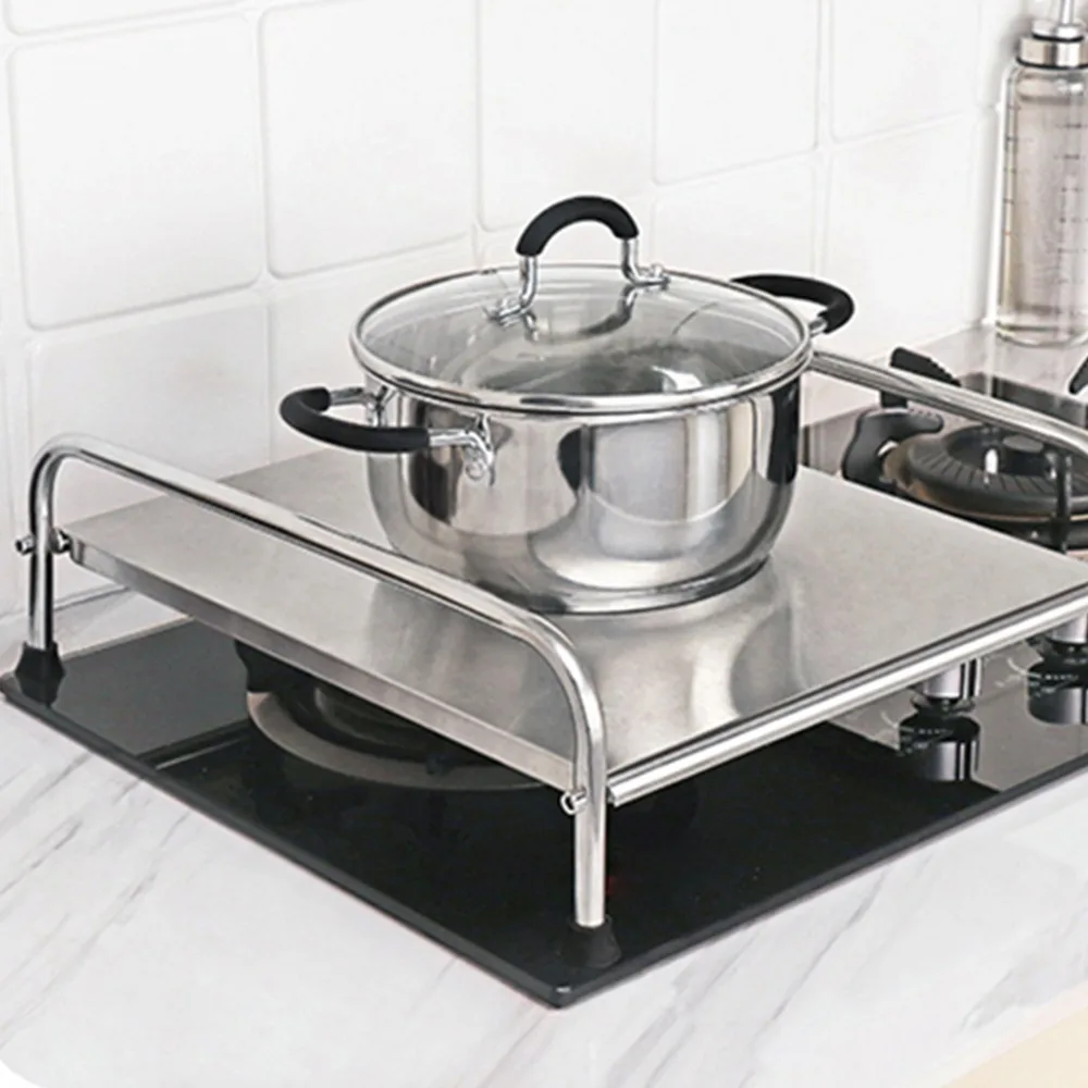 Stainless Steel Induction Cooker Bracket Silver Multipurpose Electric Stove Stand Durable Non Slip Feet Stove Top Organizer