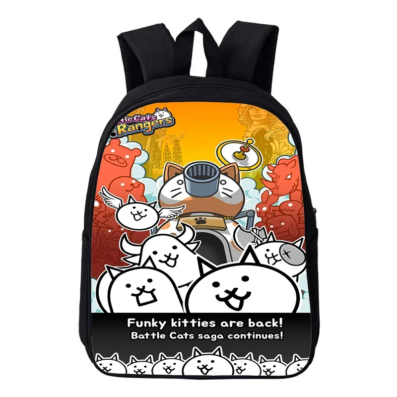 Lightweight The Battle Cats Cartoon School Bags Baby Kindergarten Bag 12 Inch Girls Daypack Kids Backpack Boys Bookbag Mochila