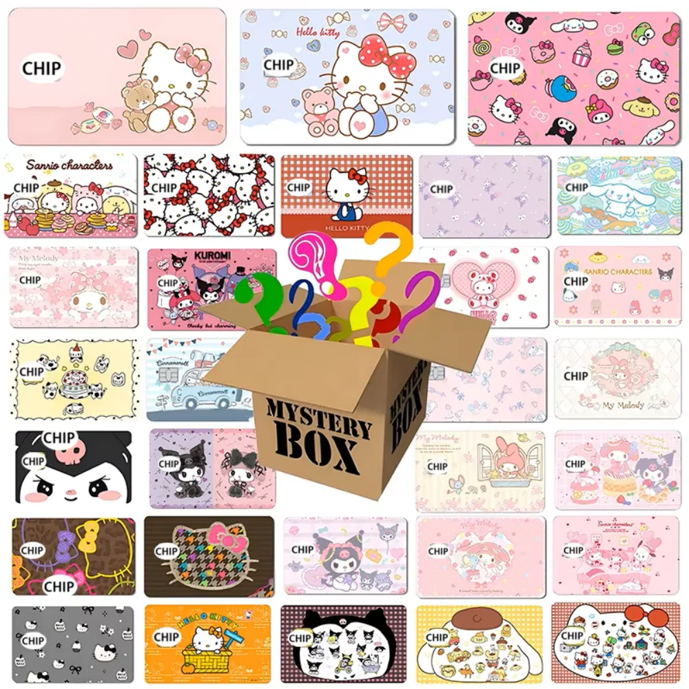 

5/10 шт. Saniro случайные наклейки для карт Hello Kitty водостойкая матовая защитная декоративная пленка наклейки подходят для дебетовой кредитной карты