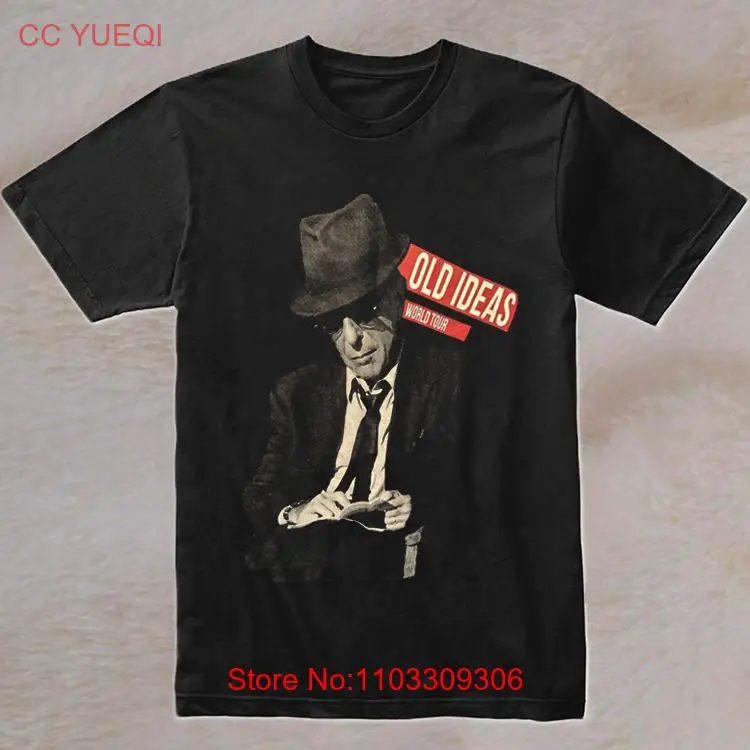 Vintage Leonard Cohen Old Ideas World Tour 2012 2013 Black T-Shirt