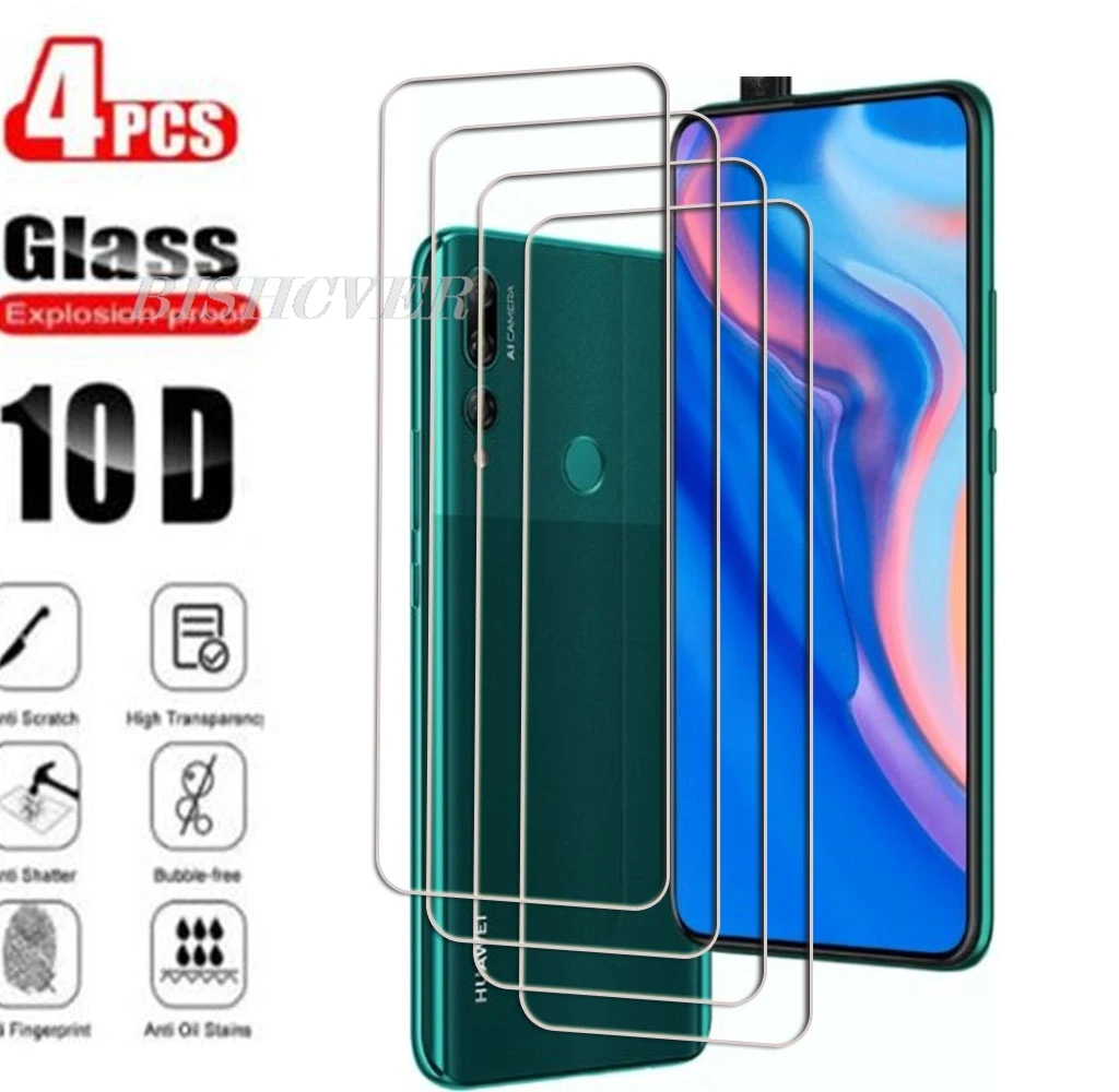 4 Uds vidrio templado para Huawei Y9 Prime 2019 STK-L21 STK-L22 STK-LX1 Huawei P Smart Z Protector de pantalla película protectora