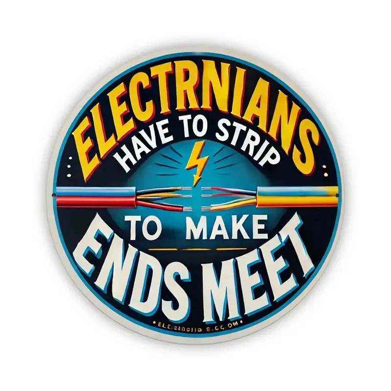 1 Piece of Vintage Electrician Humor Wall Art - 