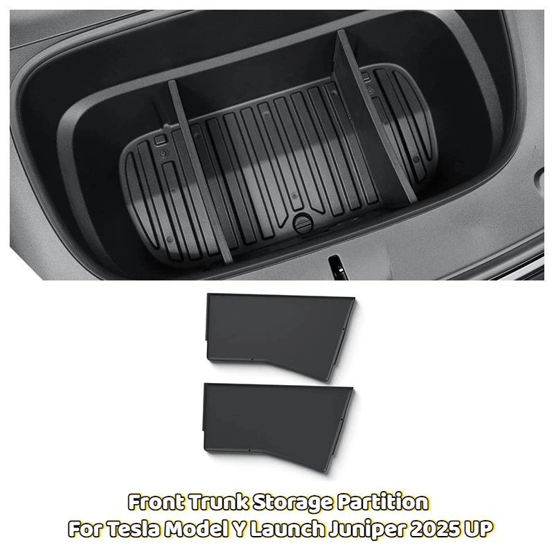 

For Tesla Model Y Launch Juniper 2025 Front Trunk Storage Partition Waterproof PP Storage Box Partition Board Car Accessories