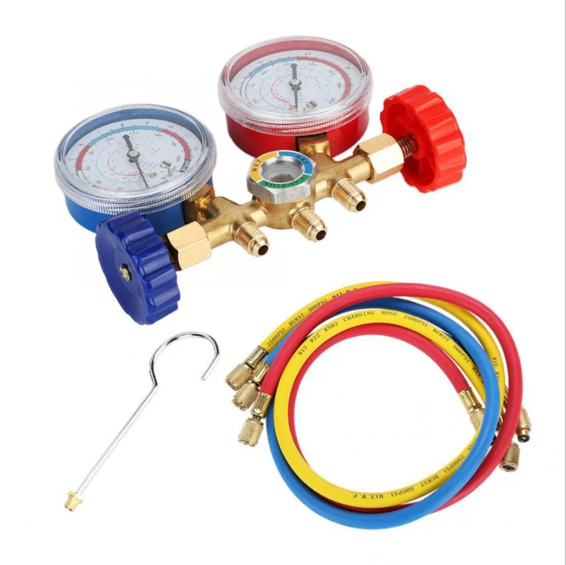 Image of Klimaanlage Manometer Doppel Meter Auto Hause Feste Inverter Druckmessung Von Kältemittel Füllung
