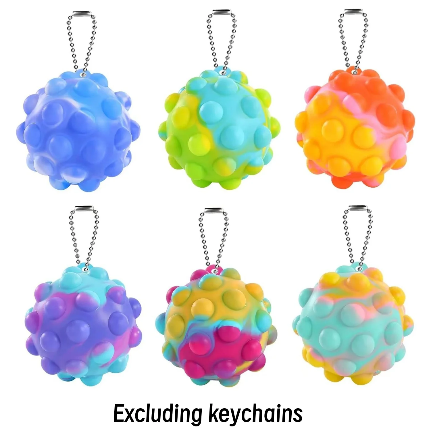 1/2/4PCS Pop Fidget Toys Bulk 3D Stress Balls for Kids Party Favors Autism Sensory Toys Squeeze Toys for Adult Stress Relief