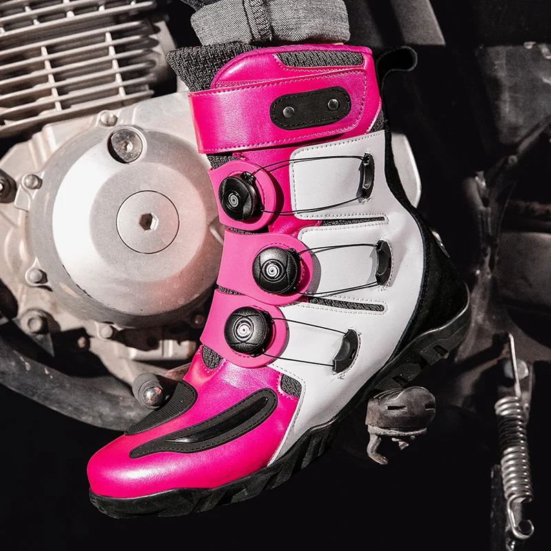

Motorcycle Team Riding Motorcycle Shoes and Calf Motorcycle Shoes Buckle Motorcycle Boots Ankle Protection Bicycle Riding Boots
