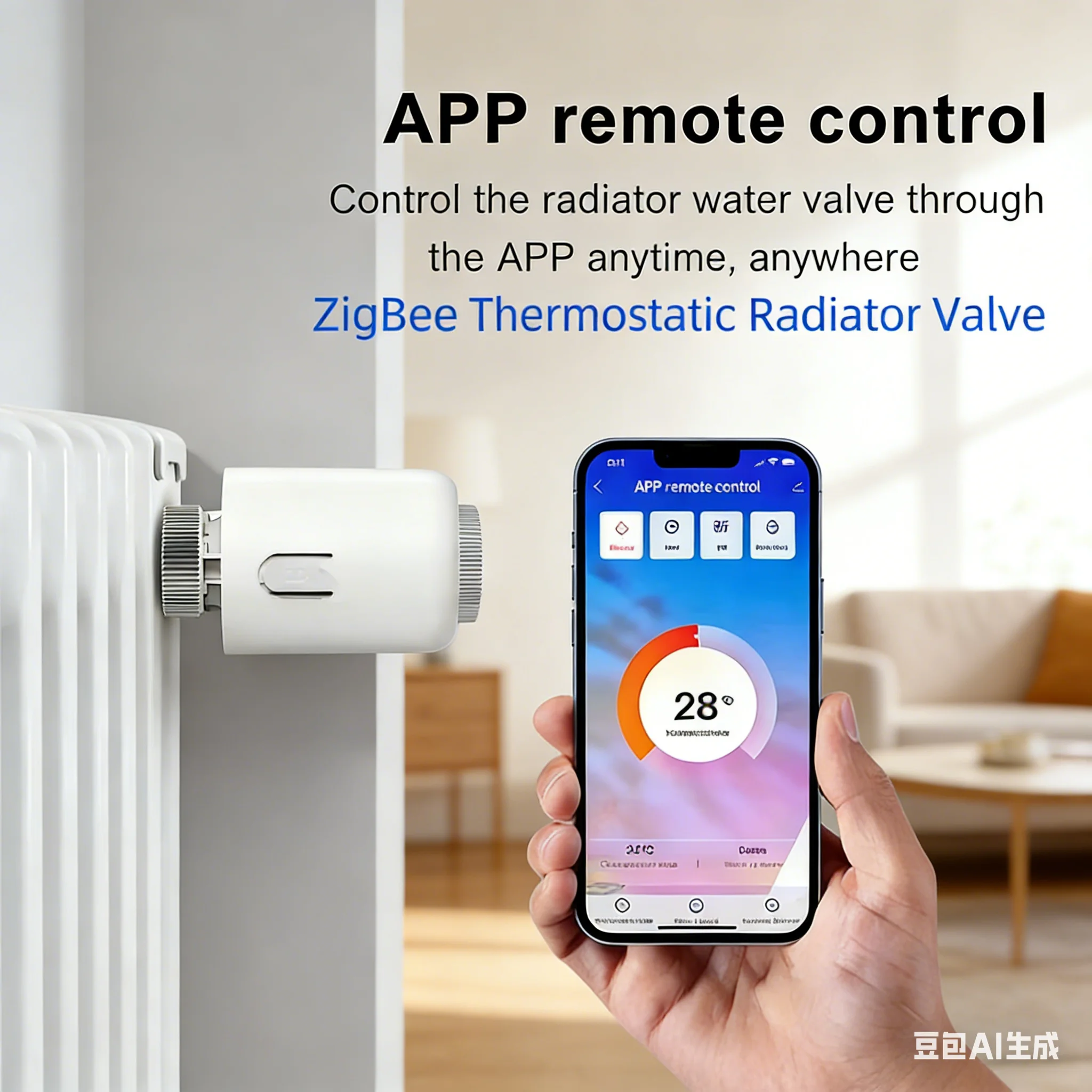 

Термостатический радиаторный клапан Tuya Zigbee TRVZB, умный радиаторный клапан с защитой от мороза, дистанционное групповое управление для умного дома