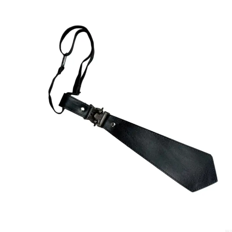 ربطات عنق M6CD مربوطة مسبقًا بدون ربطة عنق معدنية وجلد بولي يوريثان سريعة التحرير وقابلة للتعديل لحفلة موسيقية أو ملابس غير