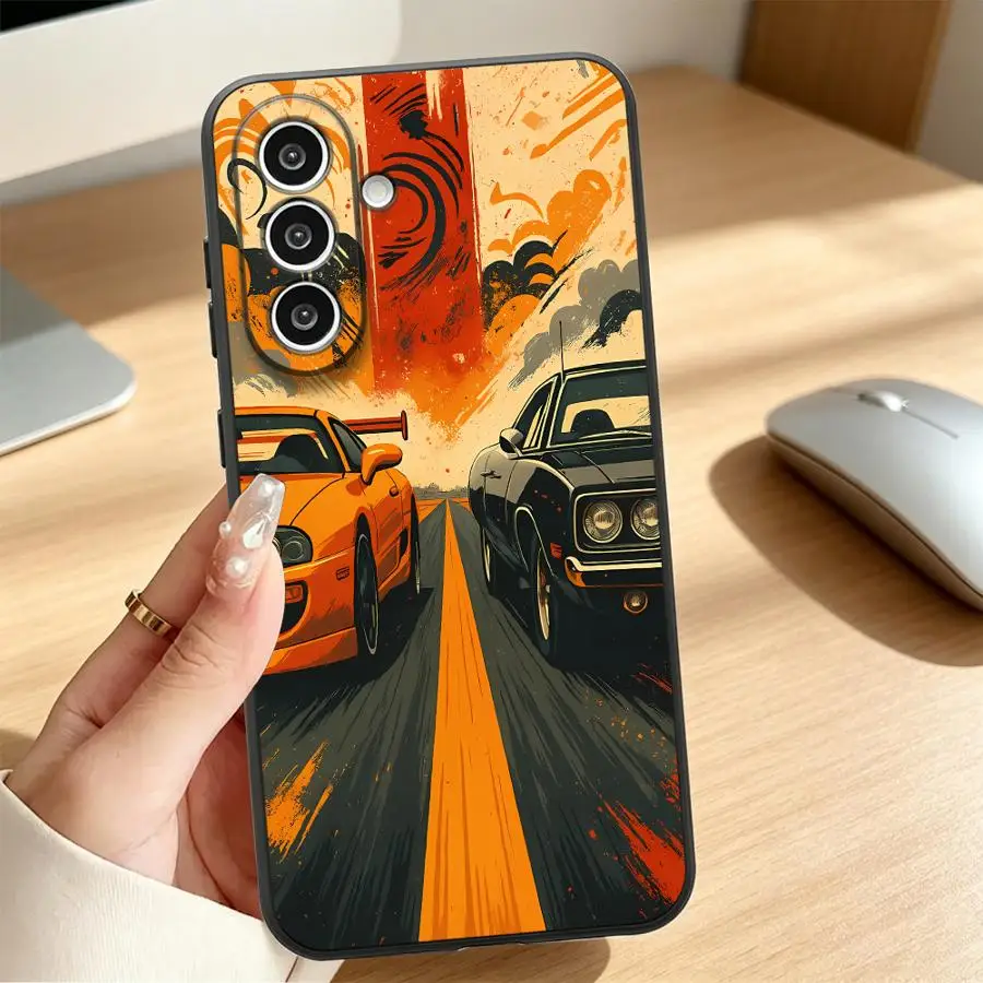 Sports Car Case for Samsung Galaxy A57 A25 A16 A06 A37 A73 A51 A23 A52 A36 A15 A55 A05 A53 A17 Phone Cover A41 A12 A70 A50 A13