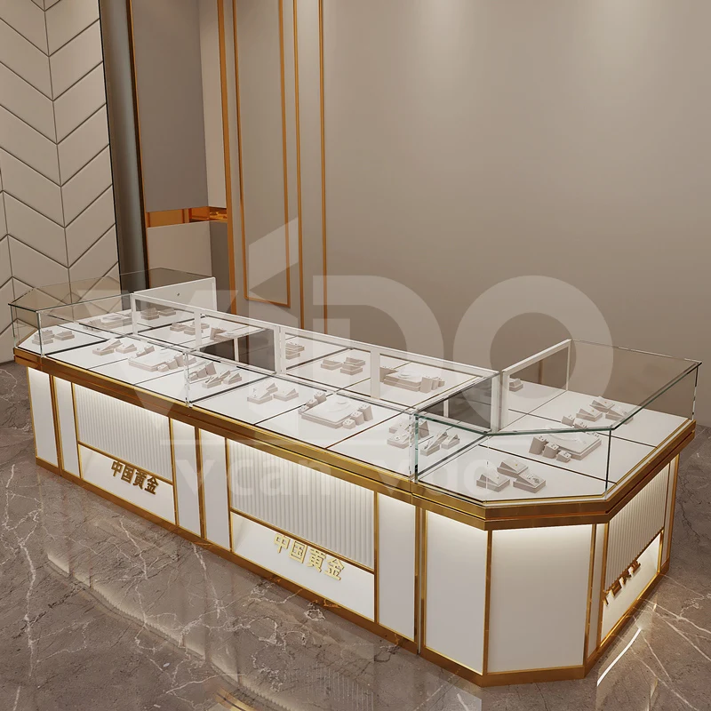 customized.Guangzhou manufacture jewelry shop cabinet display counter store kiosk display counter store jewelry kiosk de