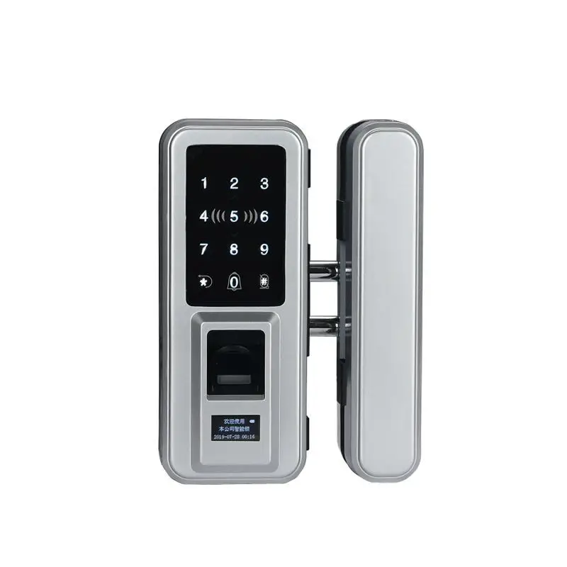 Glass Door Fingerprint Lock Non Opening Hole Electronic Lock Single Door Double Opening Password Lock Access Control