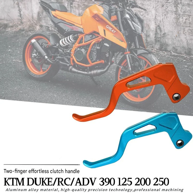 FOR KTM DUKEADVRC 390 125 200 250 CNC Two-Finger Clutch Lever Labor-Saving Short Foldable Arm with Optimized Leverage Color: Red