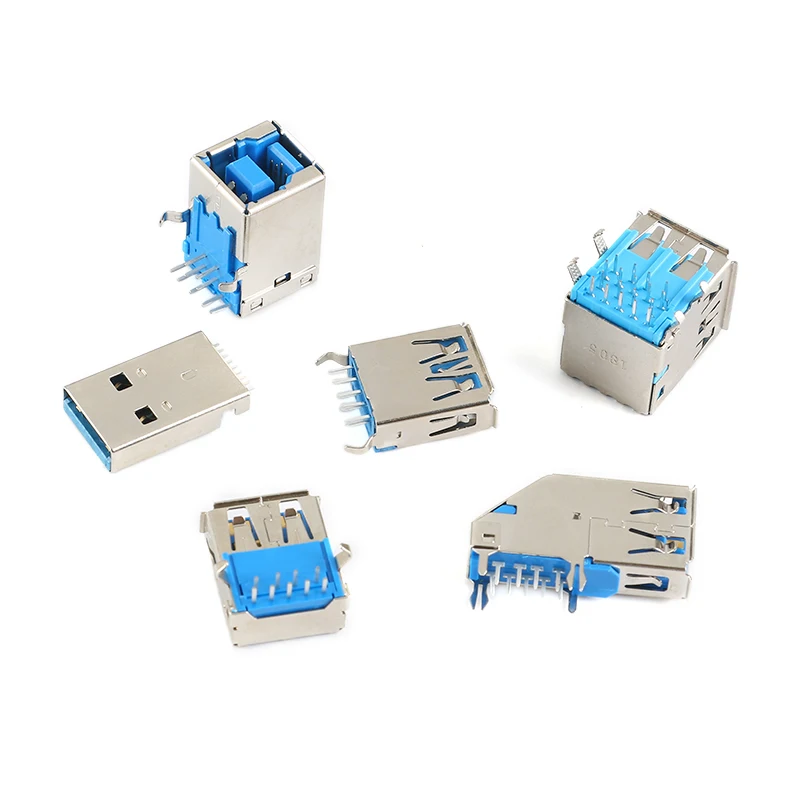 10Pcs/5pcs  USB 3.0 Connector Male / Female Socket High Speed Data Transmission USB3.0 Jack For Laptop U Disk Printer