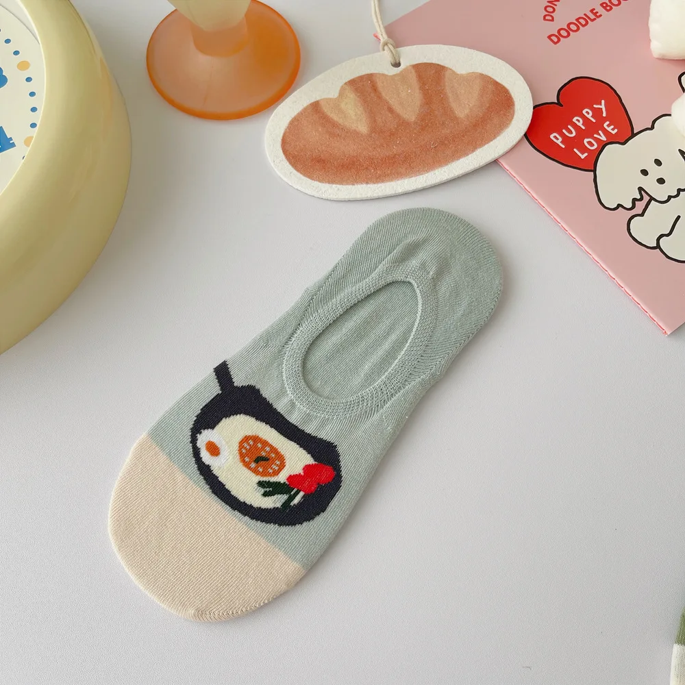 اليابانية Kawaii الكرتون لطيف جورب النعال النساء الصيف غير مرئية لا تظهر الجوارب تنفس القطن منخفضة قطع الكاحل قارب الجوارب الهدايا #6