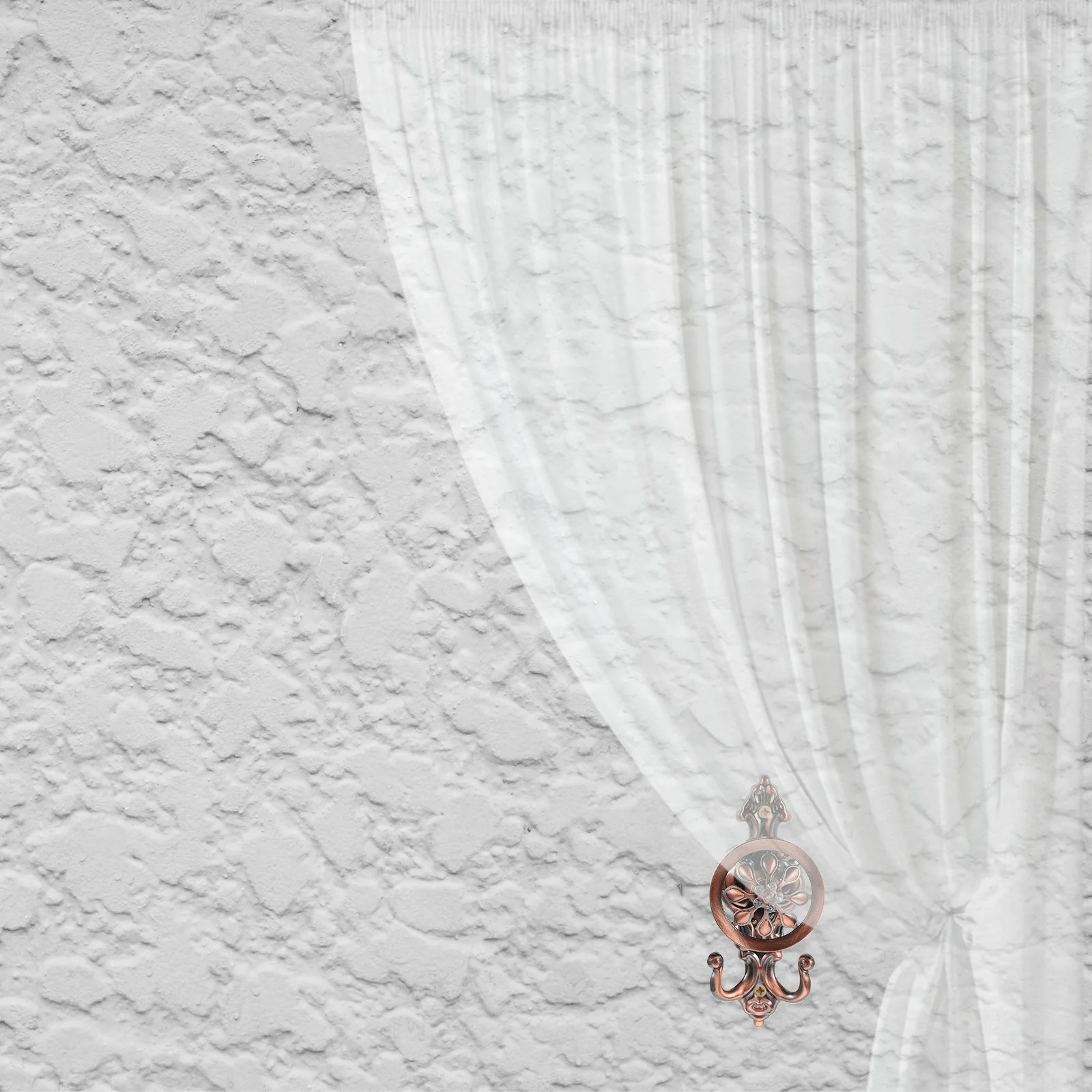 

1Pair Elegant Sunflower Curtain Hooks Zinc Alloy Wall Mounted for Window Drapes and Home Decor Curtain Tiebacks Hook