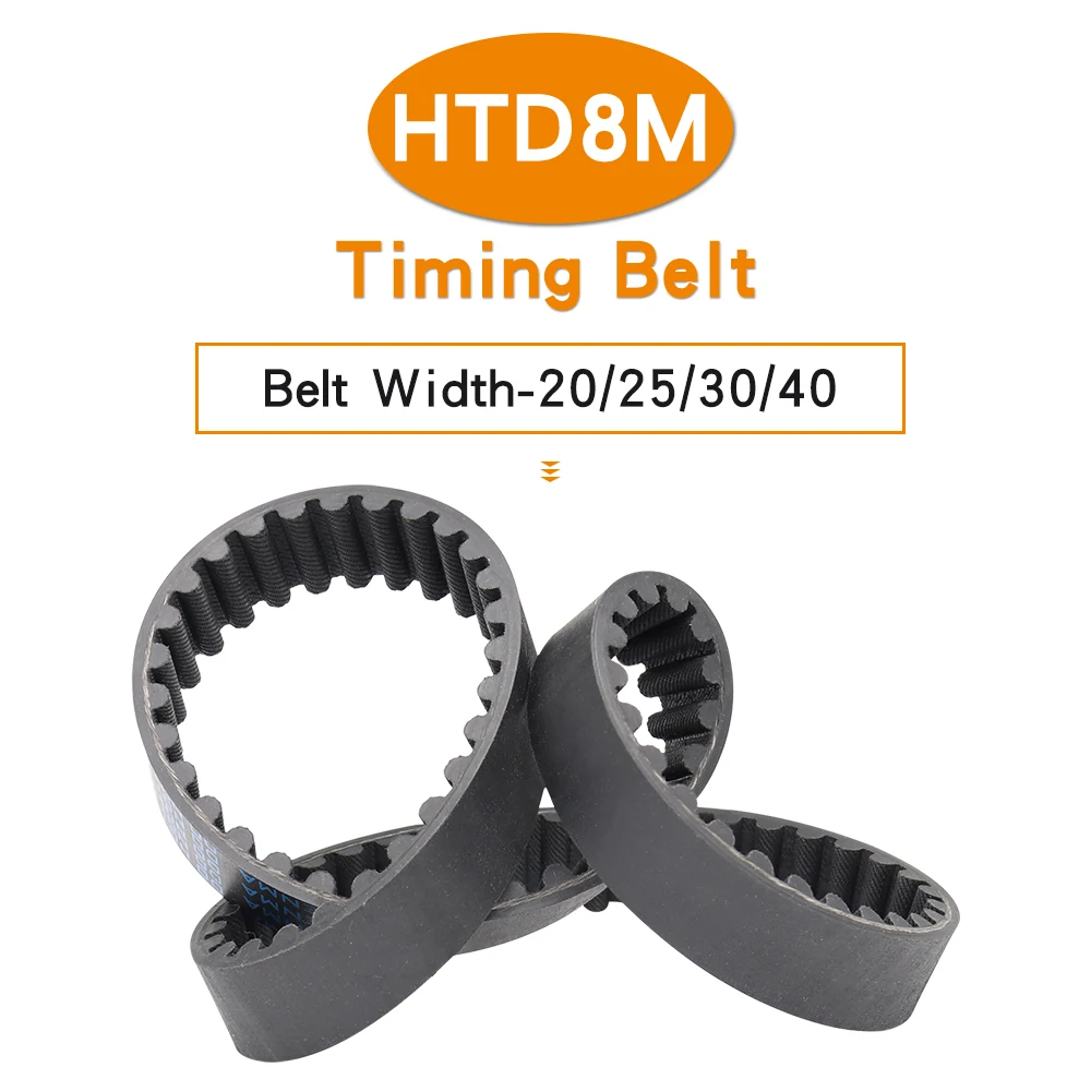 

Synchronous Belt HTD8M-1640/1648/1656/1672/1680/1696/1704/1720/1728/1736/1760 Closed Loop Timing Belt Width 20/25/30/40 mm