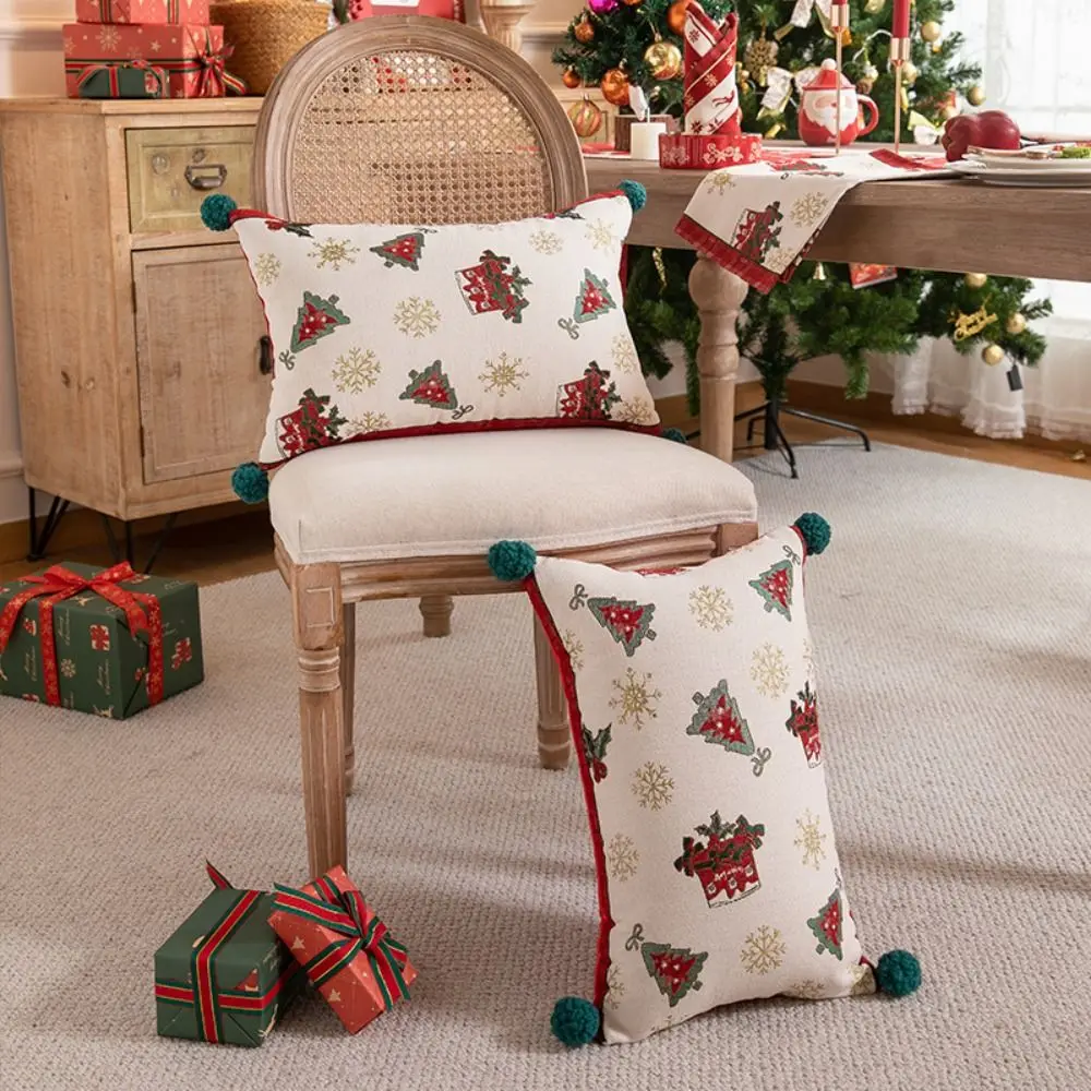 30*50cm Christmas Pillow Cover Soft Comfortable Christmas Tree Cushion Cover Decorative without Pillow Core Sofa Cushion Covers