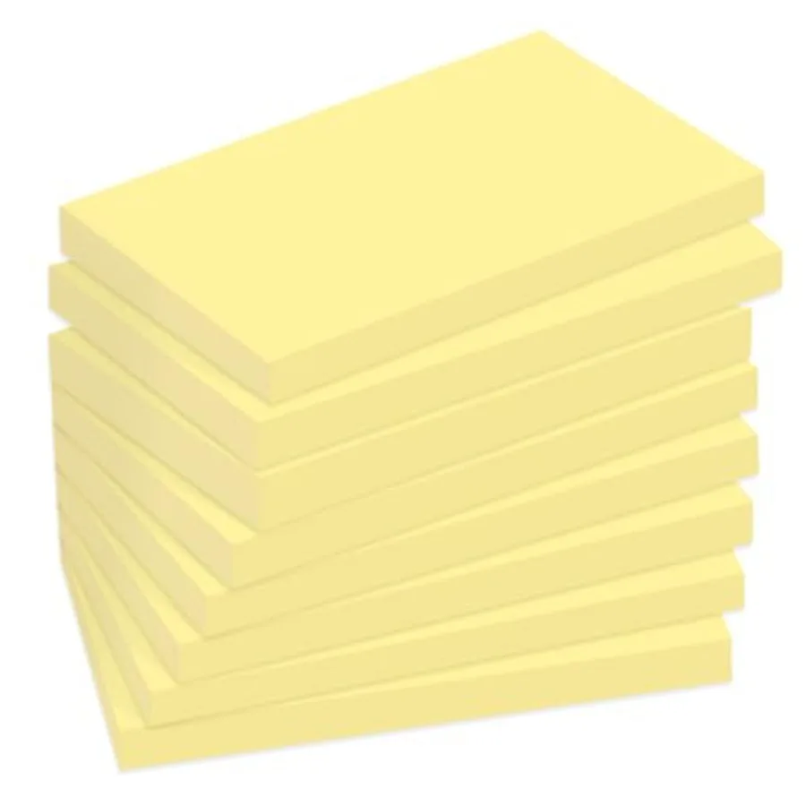 

12 Pads Large Sticky Notes Yellow, 3 x 5'' Self-Stick Notes Pads Recyclable, 100 Sheets/Pad Super Sticking Power 76x127mm, 1200