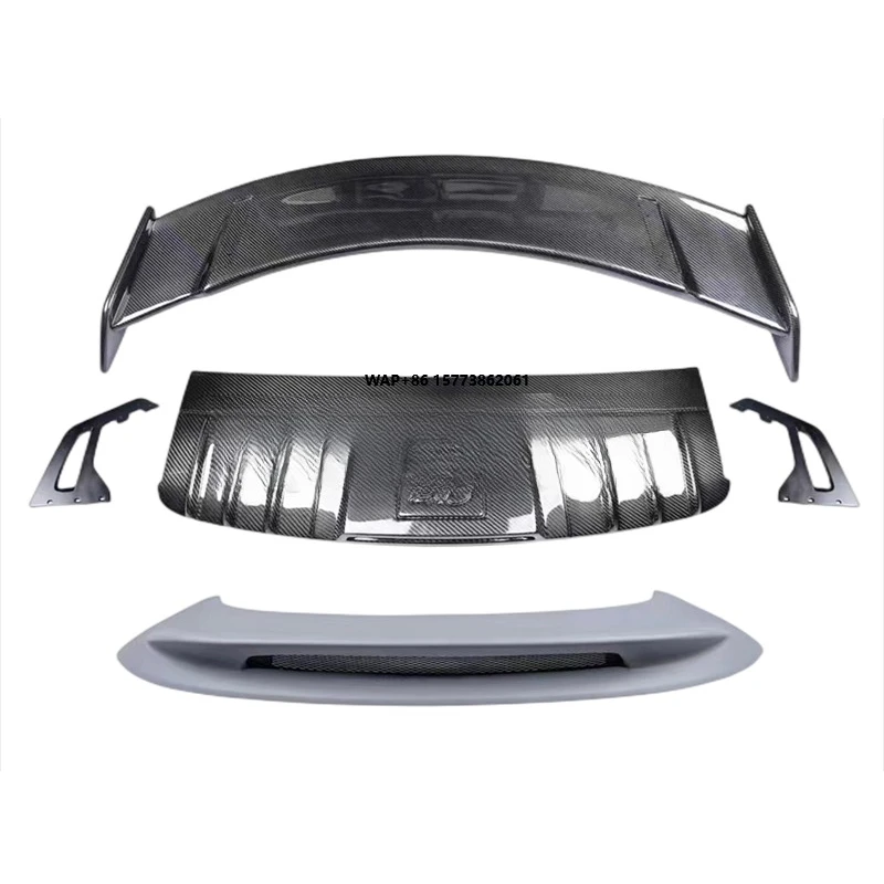 

High Glossy Half Carbon Fiber GT3 Style Double Deck Rear Trunk Wing Spoilers for Por 911-992