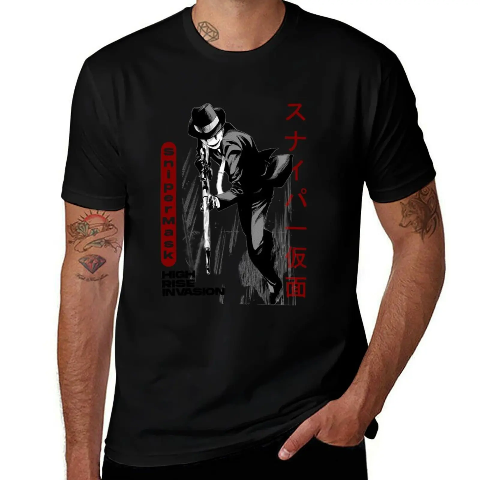 High Rise invasion-Sniper mask T-Shirt Dry Fit Running Short Sleeve Top T-Shirt