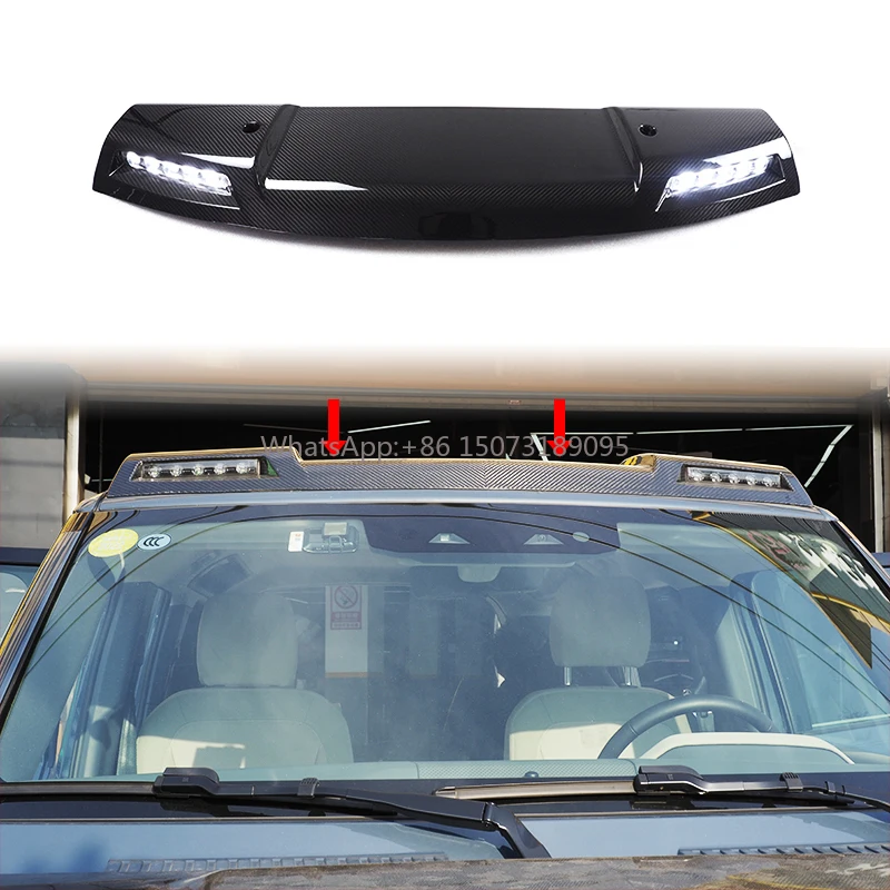 

Популярные продукты Верхний светильник из углеродного волокна Автоматическая передняя лампа на крыше Светодиодный купольный светильник для нового Defender