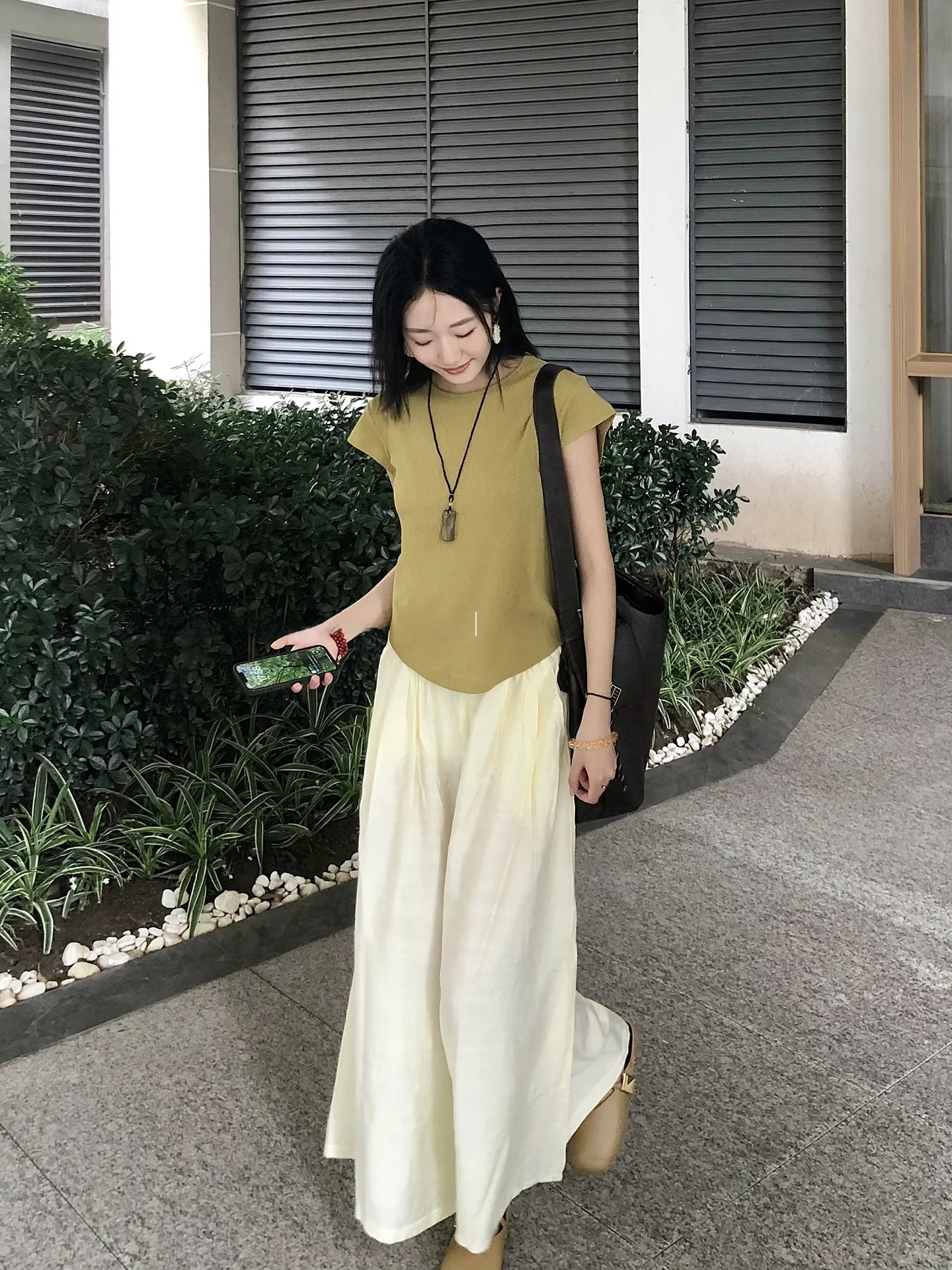 

Salt Ice Silk Lyocell женские широкие брюки с юбкой летние новые тонкие свободные корейские повседневные брюки с высокой талией девять очков