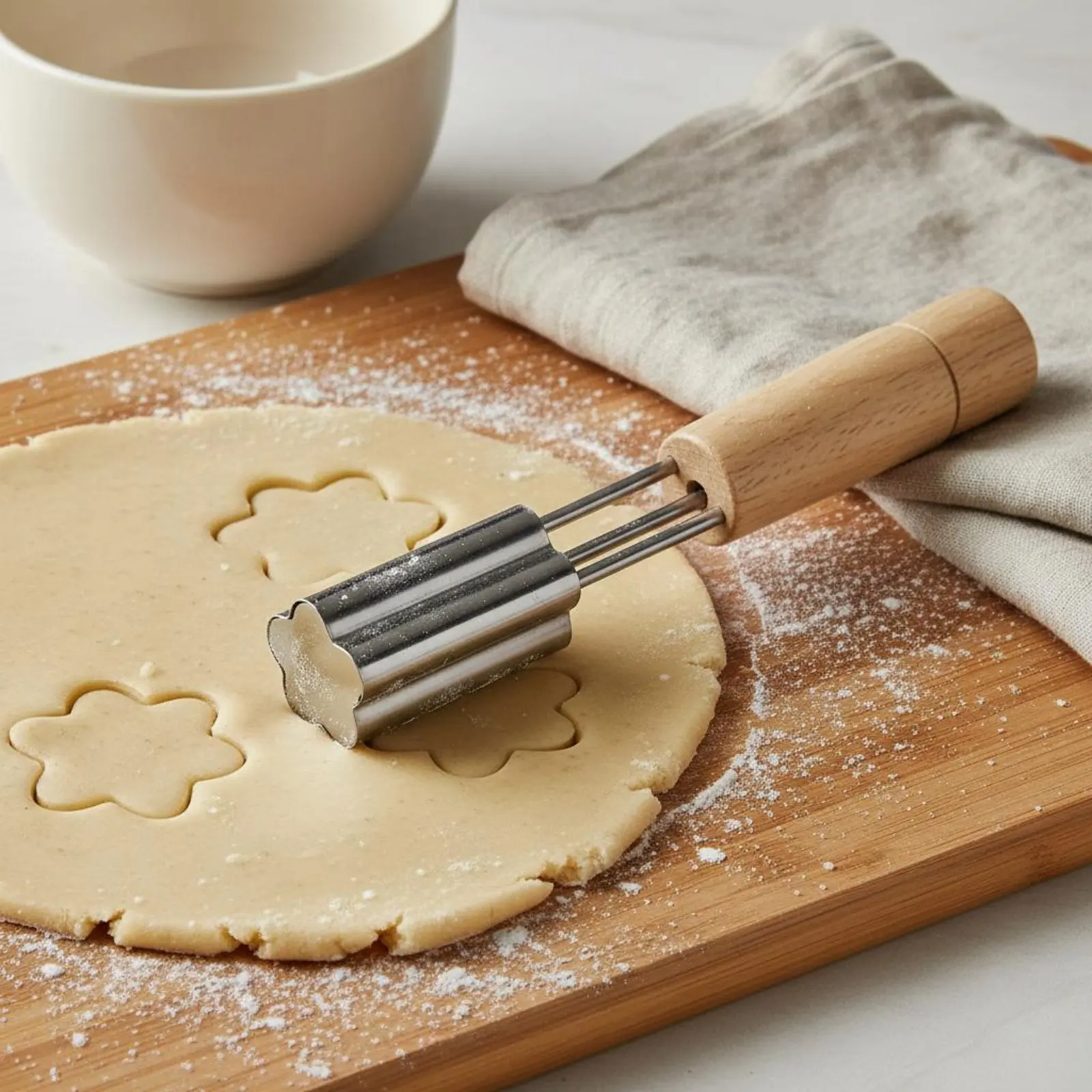 Stainless Steel Pastry Stamp Multifunctional Stainless Steel Food Press Fruit Shape Cutter Easy to Use Baking Tool view 4