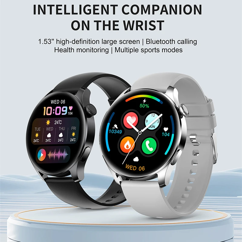 2026 New Watch 3 Smart Watch Men 1.53 Inch HD Screen GPS Fitness tracker Bluetooth Call Health IP67 Waterproof Smartwatch Man