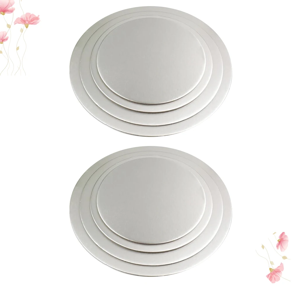 

8 шт., круглая основа для торта, 16 см, 21 см, 25 см, 30 см, многоразовый инструмент для выпечки для свадебного десерта, сервировочная доска для мусса, кухня