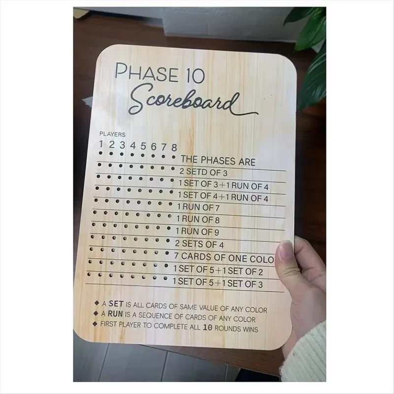 2026New Phase 10 Score Board - Phase Ten Scorecard and Round Tracker Phase 10 Cards Game Score Sheets Classic Board Card Games
