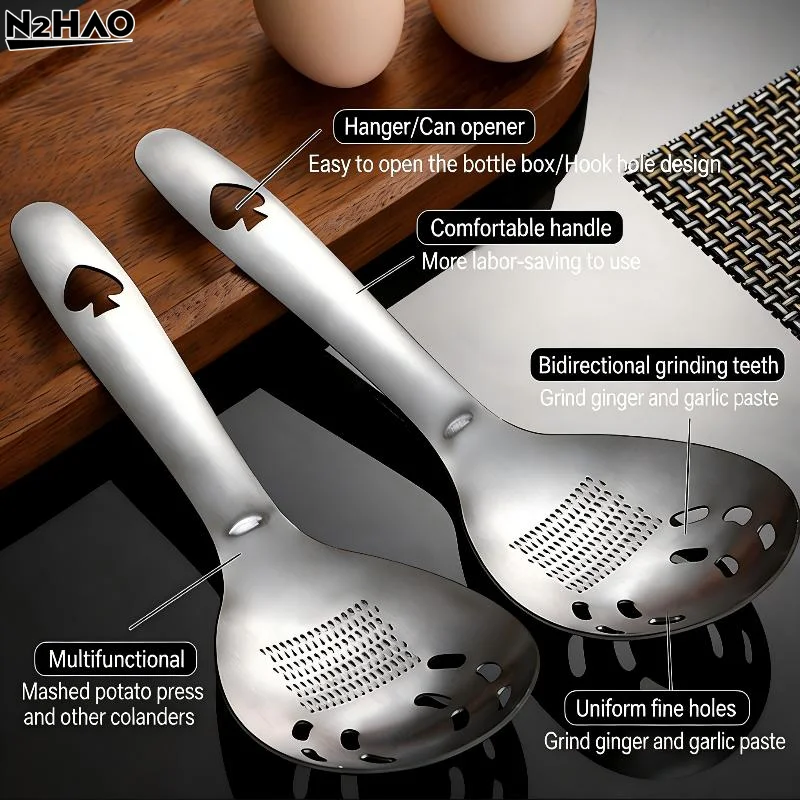 3 in 1 Multifunctional Potato Masher with Slotted Spoon Feature and Egg Separator For Home Cooking and Baking