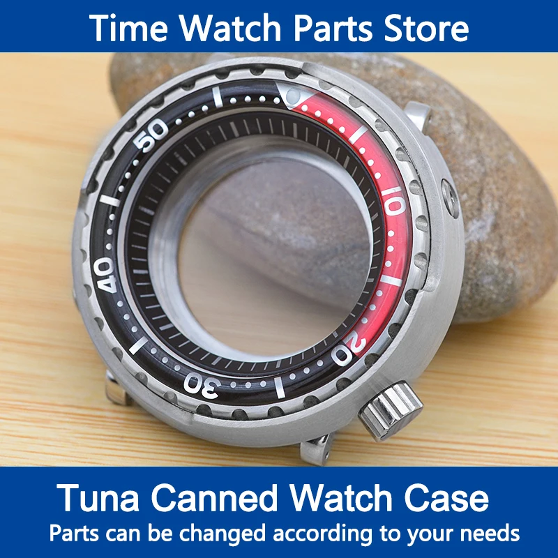 

Mod Tuna Canned Watch Case Suitable For Nh35 Nh36 4r35 4r36 Movement Accessories Men's Watch 200m Waterproof Waterproof Sapphire