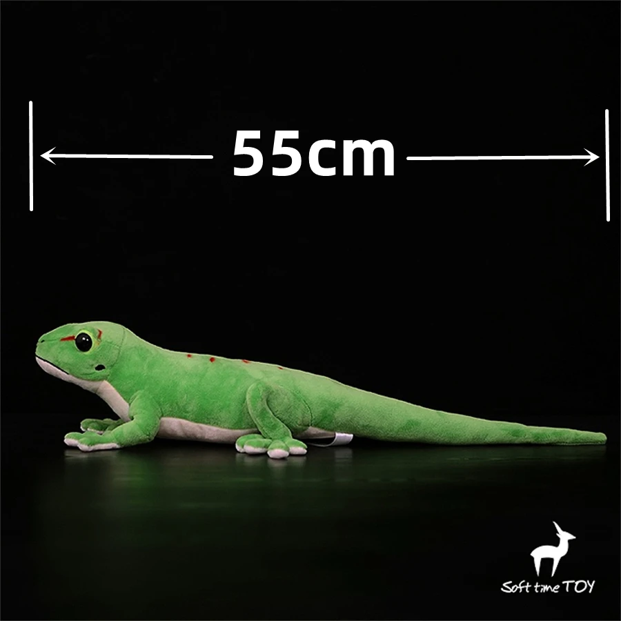 Giant Day Gecko High Fidelity Anime Cute House Lizard Plushie Phelsuma Plush Toys Lifelike Animals Simulation Stuffed Doll Toy