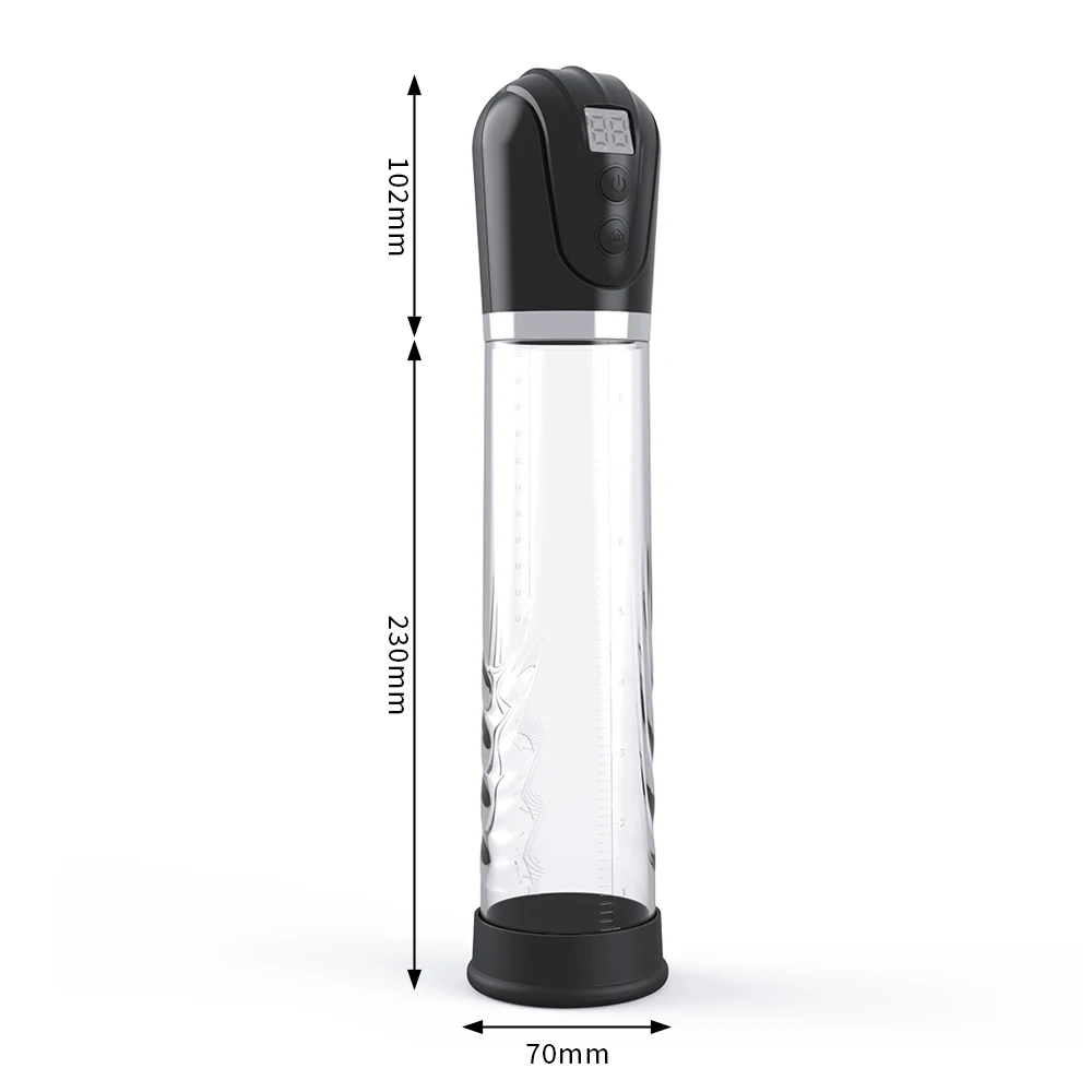 Super 33cm Electric Penis Pump Male Masturbator Cup Dick Extender Vacuum Pump Penis Enlargement Pump Trainer Sex Toy for Men