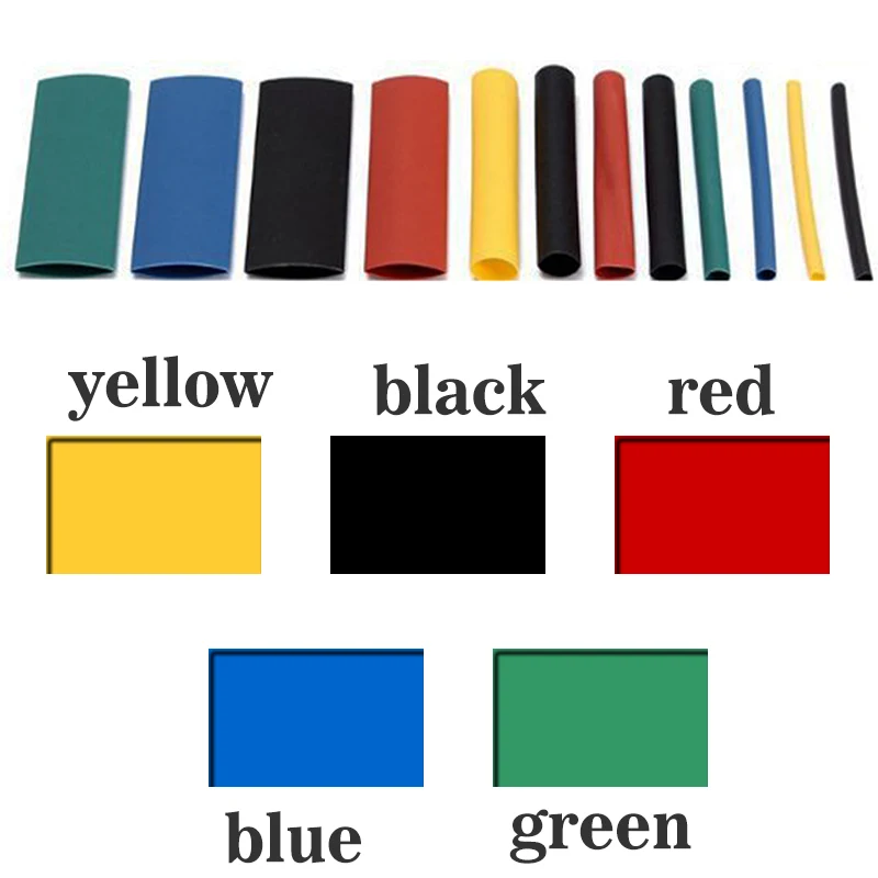 530pcs Polyolefin Insulated Heat Shrink Tubing Wire Cable Repair Sleeve Assortment for Electronics