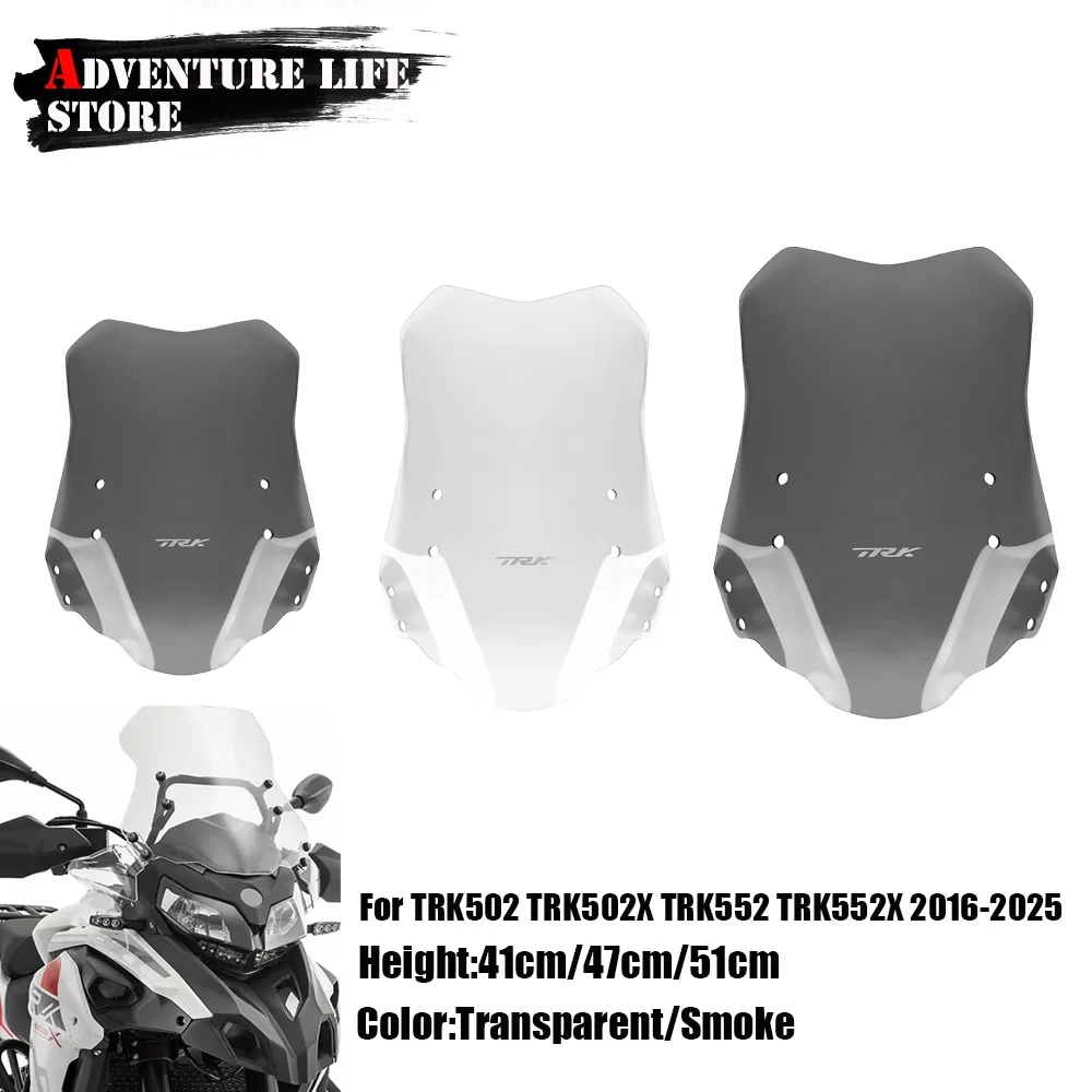Motorrad Windschutzscheibe Double Bubble Windschutzscheibe Bildschirm Windabweiser Für Benelli TRK502 TRK502X TRK552 552X TRK552X 2016-2025