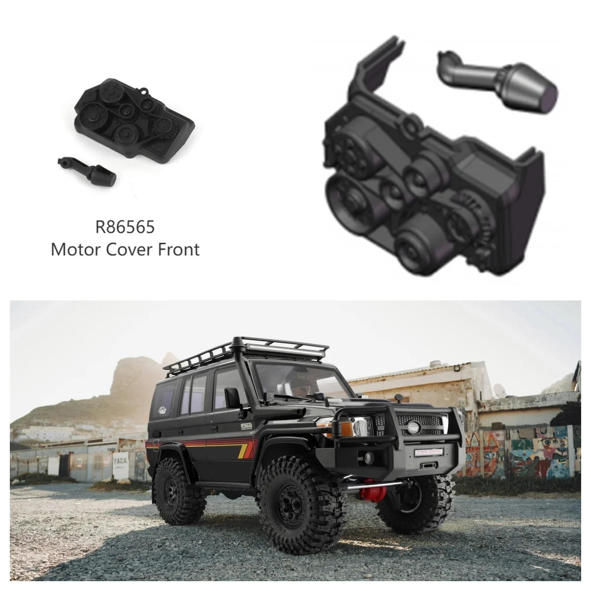

RGT Motor Cover Front R86565 for EX86190 EX86150 RESCUER 1/10 Crawler 4WD Real Hard-core R/C Off-road Vehicle LC76 Model Car