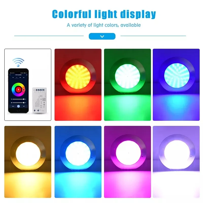 Imagem -02 - Led Piscina Luzes com Controle Remoto 18w 12v à Prova Dágua com Aplicativo Inteligente Tuya Wi-fi Rgb para Piscina Decoração do Partido