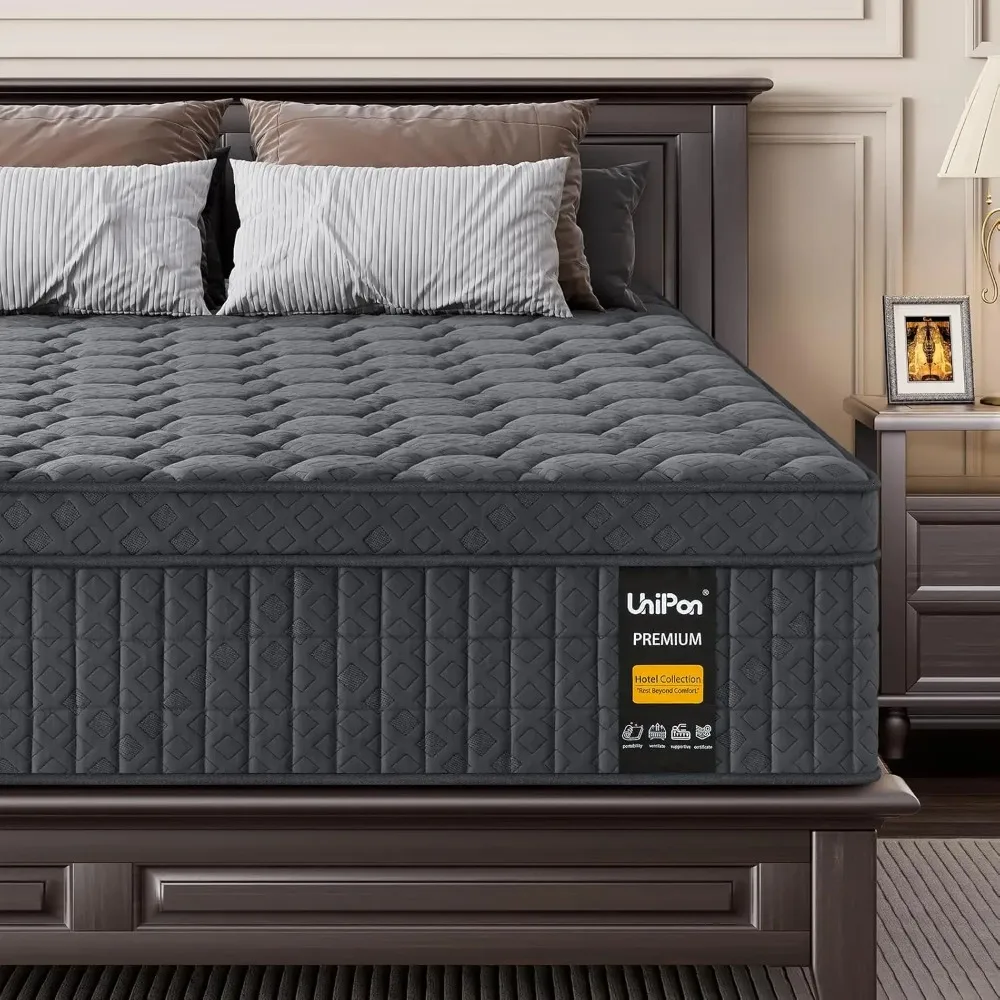 Extra Firm Queen Mattress 12 inch, Hybrid Mattress with Extra Back and Lumbar Hip Support, Pressure and Back Pain, Customized