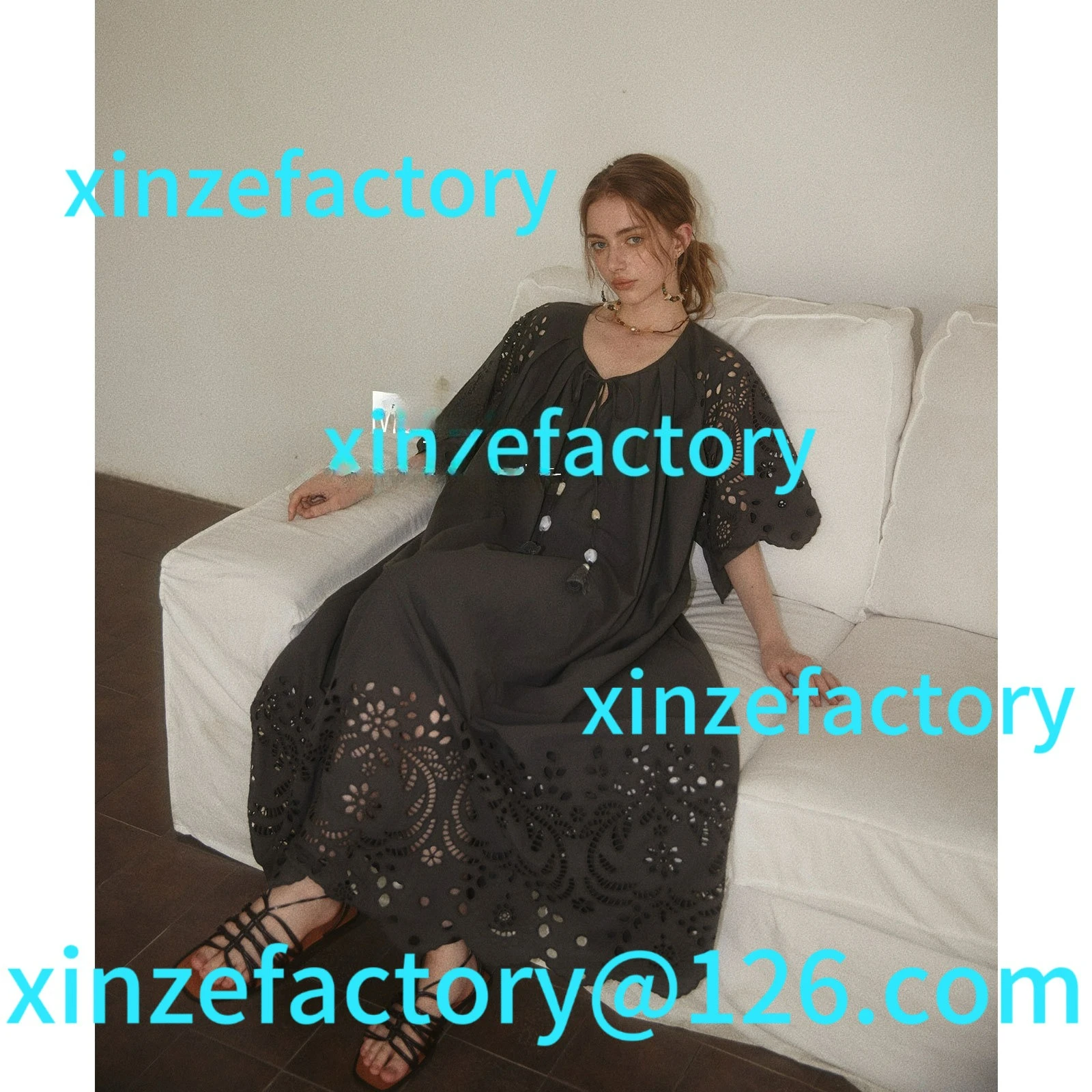 

Customization Minimalist French Island Resort Wind Beach Skirt